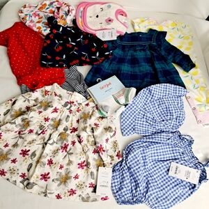 Bundle of Infant Girl's Clothes And  Accessories Size 3M